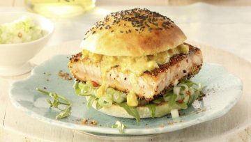 Rezept: Cajun Lax Burger